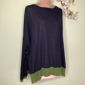 Chiara Cocol Milano Sheer Knit Button Side Italian Cotton Lightweight Sweater